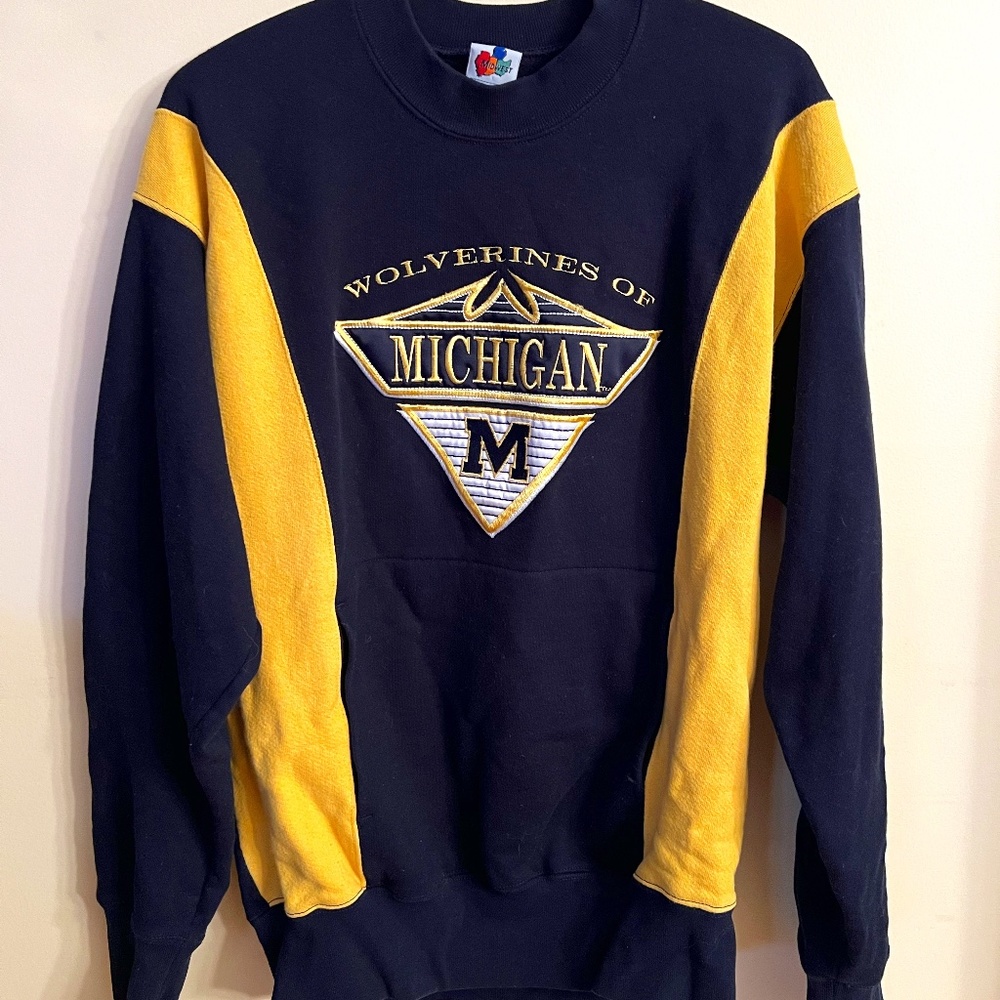 Michigan Wolverines Embroidered Sweatshirt